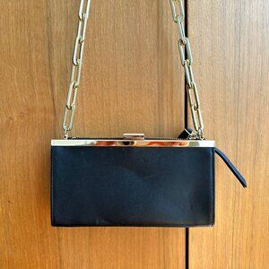 & Other Stories Black Leather Shoulder Chain Bag